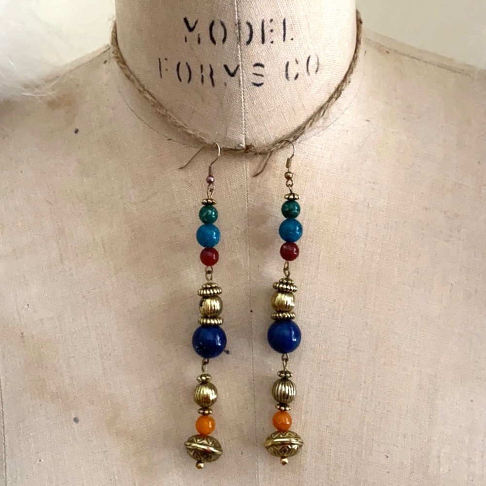 Vintage 1990’s 5 inch drop tribal boho dangle